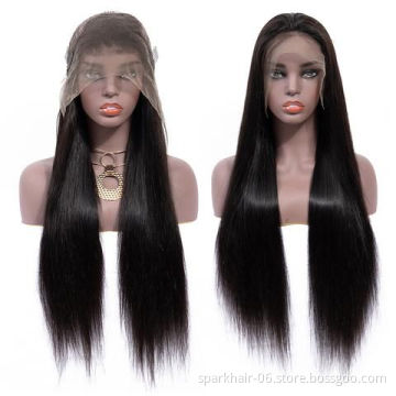 Virgin Cuticle Aligned Pre Plucked Hd Full Lace Wigs, Straight Lace Frontal Brazilian Lace Front Human Hair Wigs For Black Women